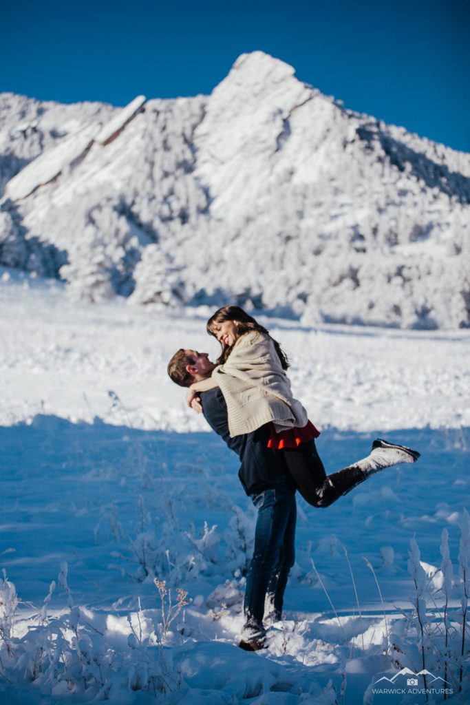 Chautauqua Park Boulder Winter Engagement Photographer