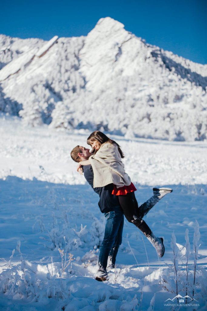 Chautauqua Park Boulder Winter Engagement Photographer