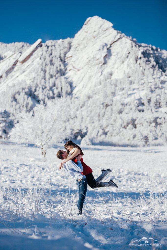 Chautauqua Park Boulder Winter Engagement Photographer