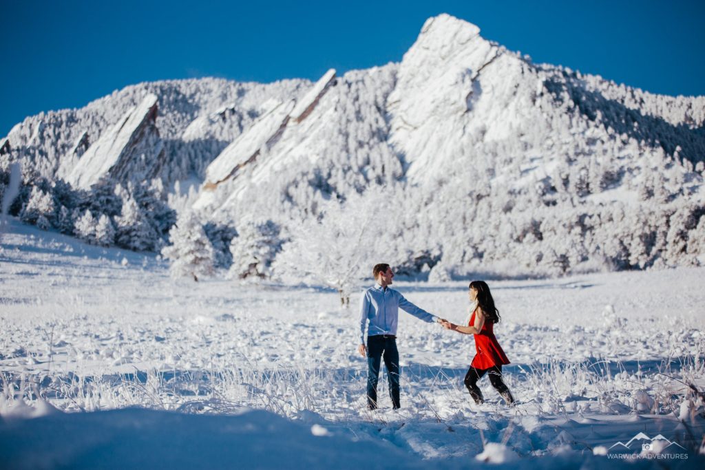 Chautauqua Park Boulder Winter Engagement Photographer