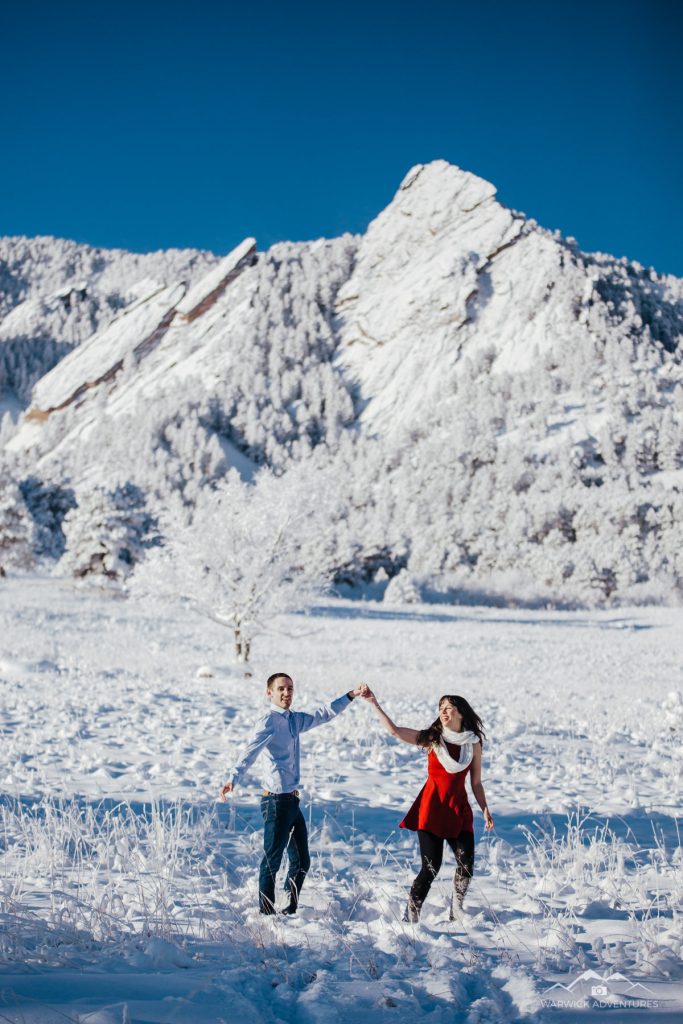 Chautauqua Park Boulder Winter Engagement Photographer